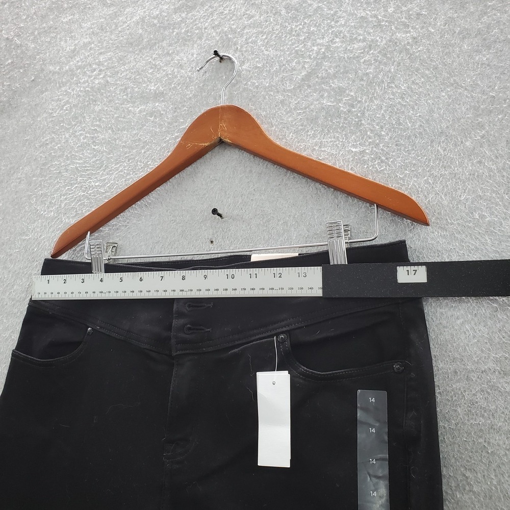 Lane Bryant Women Jeans 14 Black Denim Jegging High-Rise 28" NWT - Picture 7 of 13